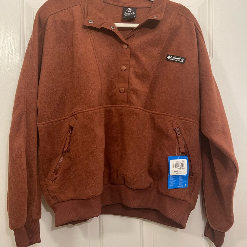 Columbia Rust Fleece Pullover